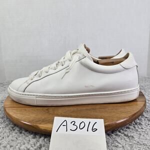 SuitSupply Trainer White Leather Casual Lace Up Lifestyle Daily Sneakers Mens 43